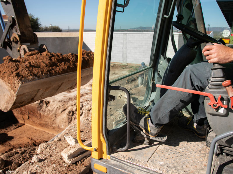 image chantier pelle entreprise